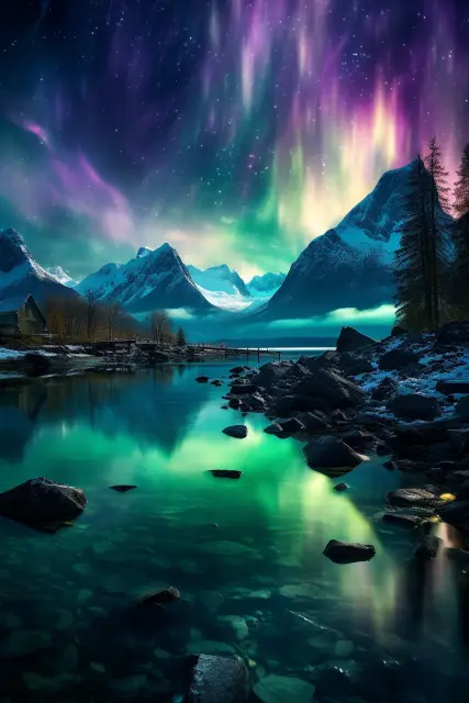 Magnificent aurora borealis