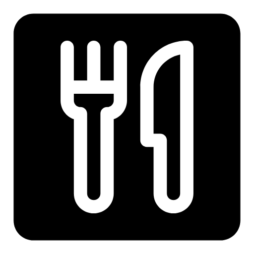Restaurant fork and knife icon