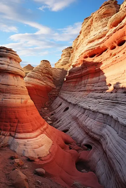 Surreal badlands rock formations