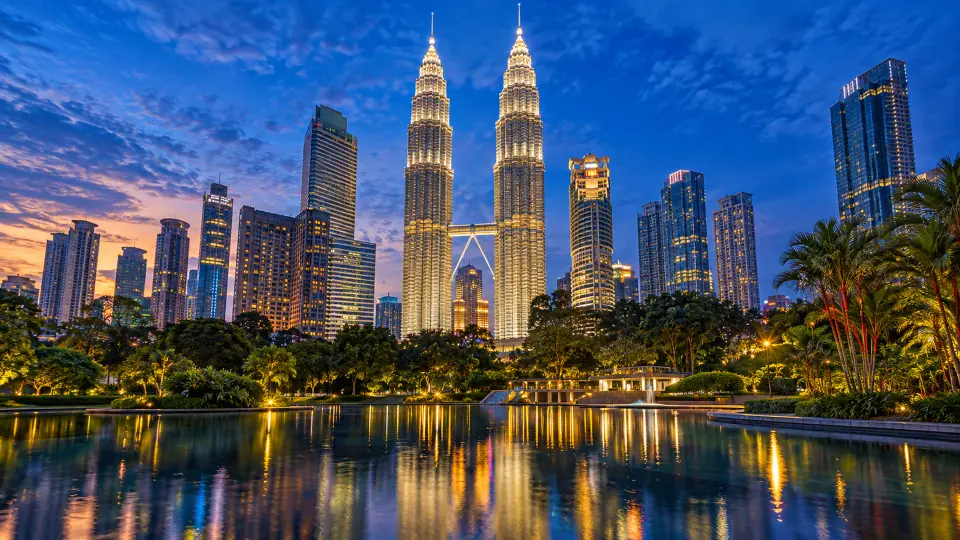 Kuala Lumpur skyline at night