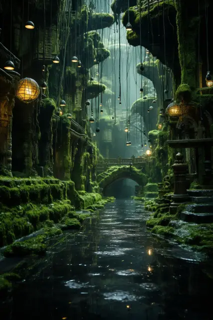 Moss-covered ancient forest