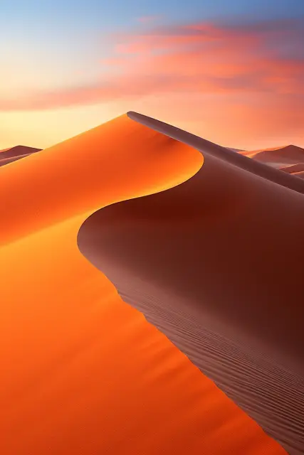 Sand dunes at twilight