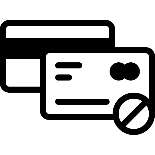Card declined icon