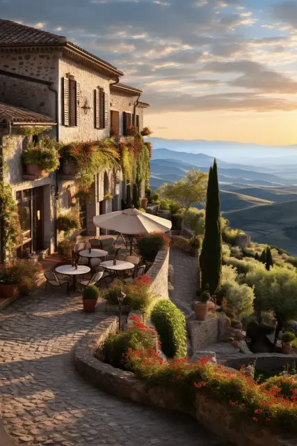 Italian hillside village