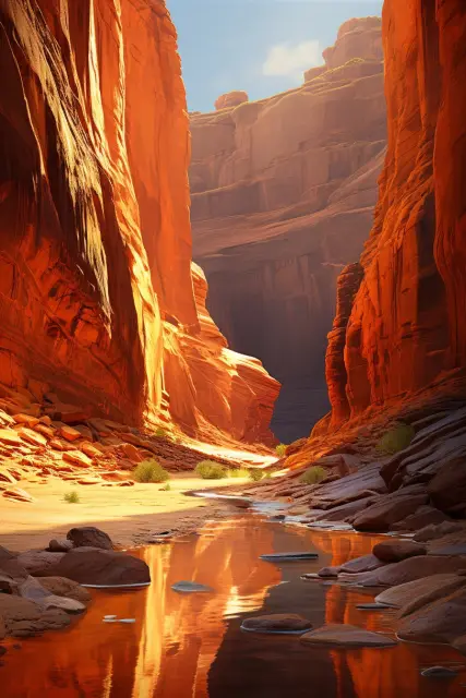 Sunny canyon cliffs