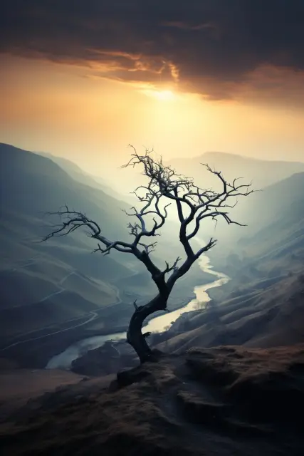 Fog-covered moors