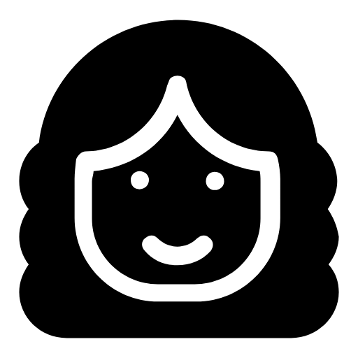 Woman with curly hair icon