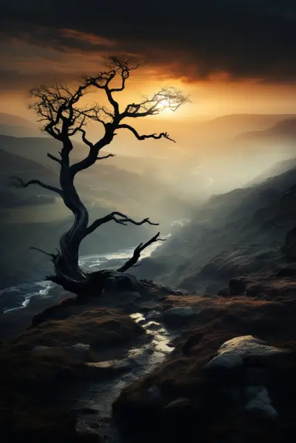Fog-covered moors