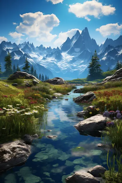 Majestic mountain landscape