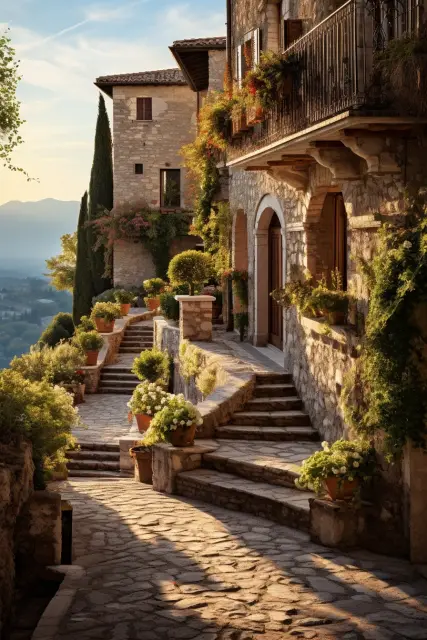 Italian hillside village