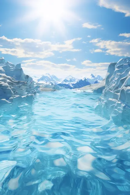 Glacier ice formations