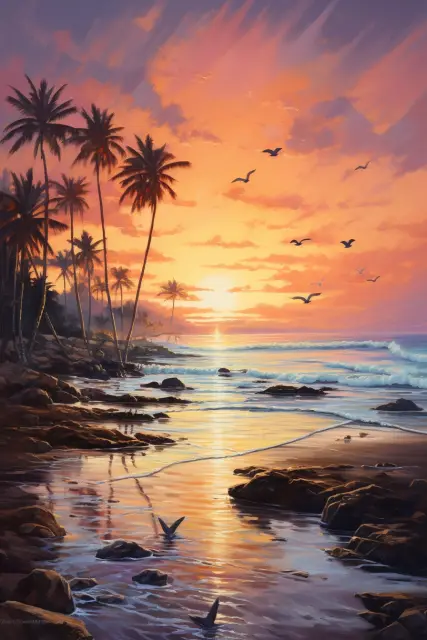 Coastal sunset