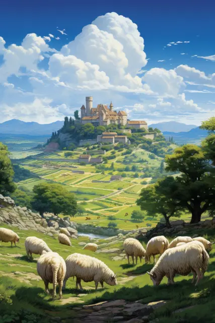Fortress on a green hilltop