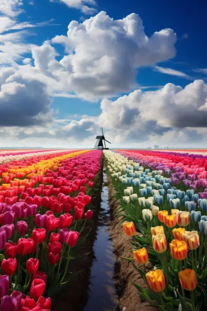 Dutch tulip fields