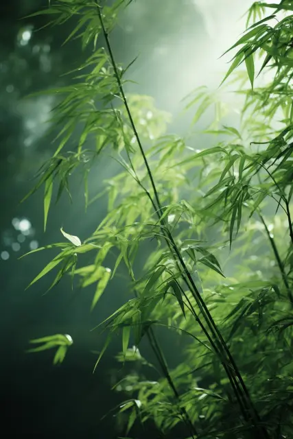 Peaceful bamboo grove