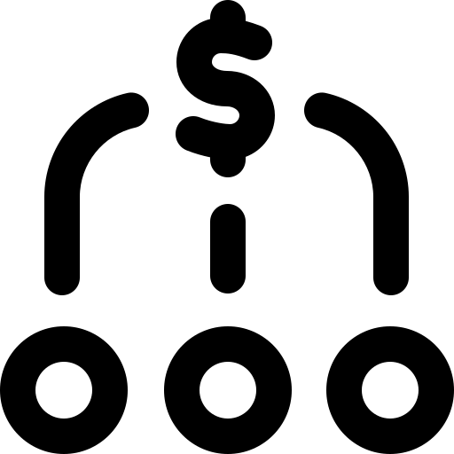 Money distribution icon