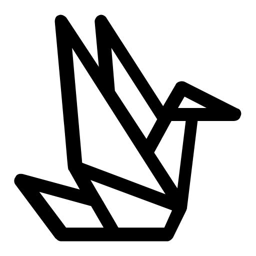 Origami bird icon