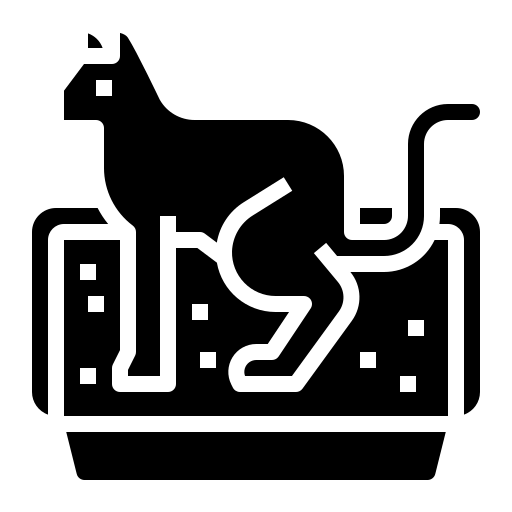Cat litter tray icon