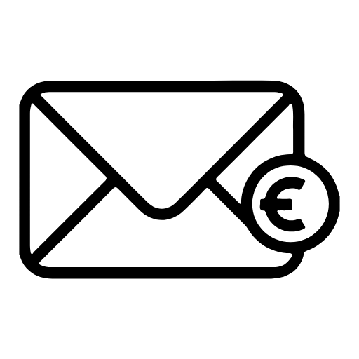 Euro payment email icon