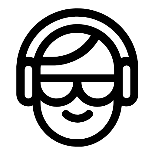 Person with headphones icon