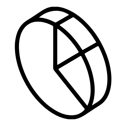 3D pie chart icon