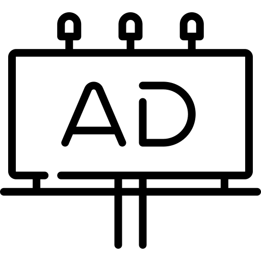 Advertising billboard icon