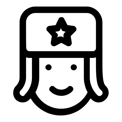 Person in a fur hat icon